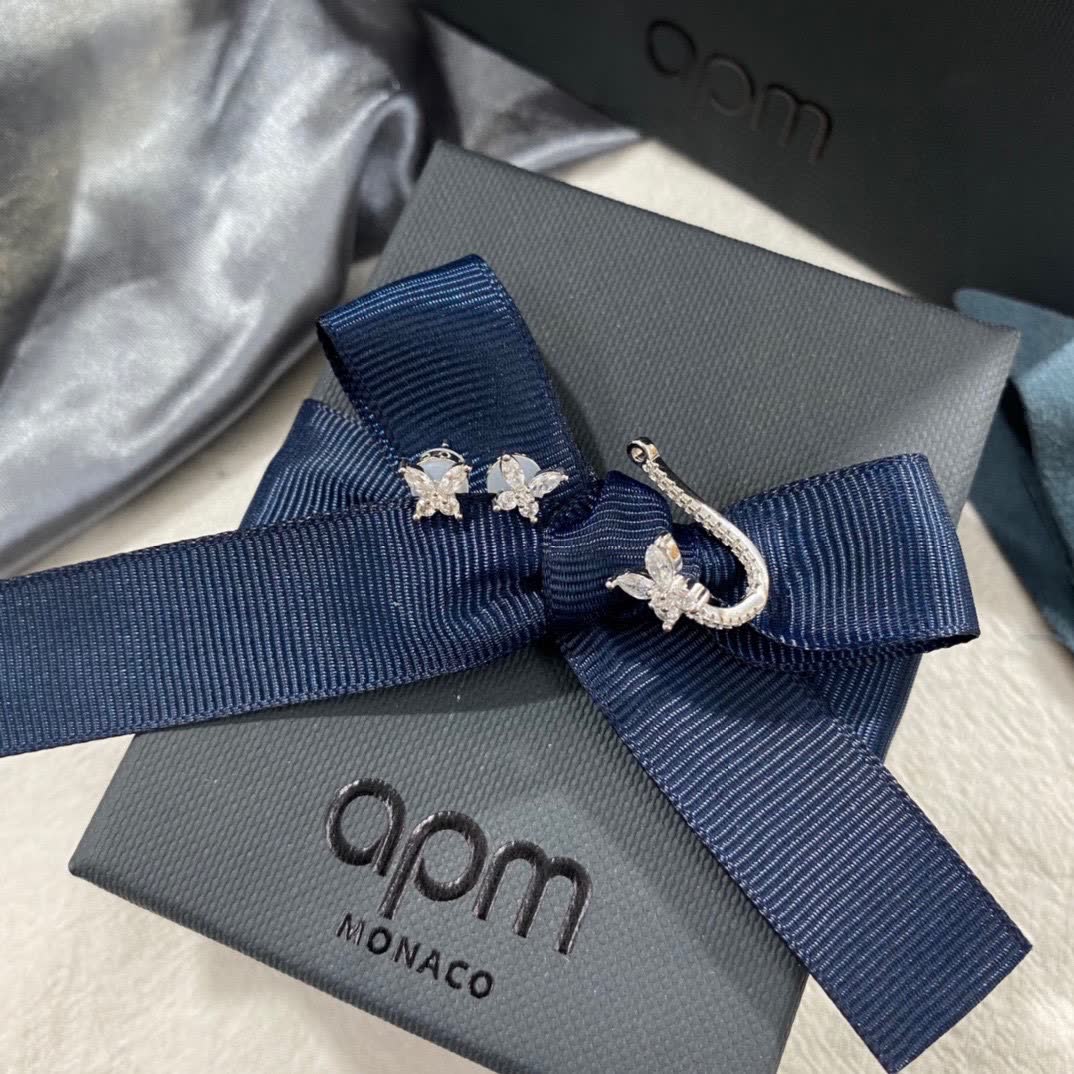 APM Monaco Butterfly Stud Earrings